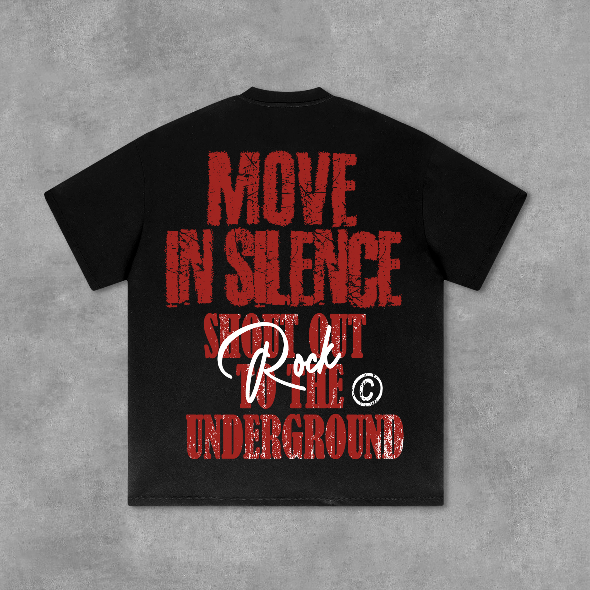 Streetwear Brand Vintage - Vintage Move in Silence Graphic Cotton