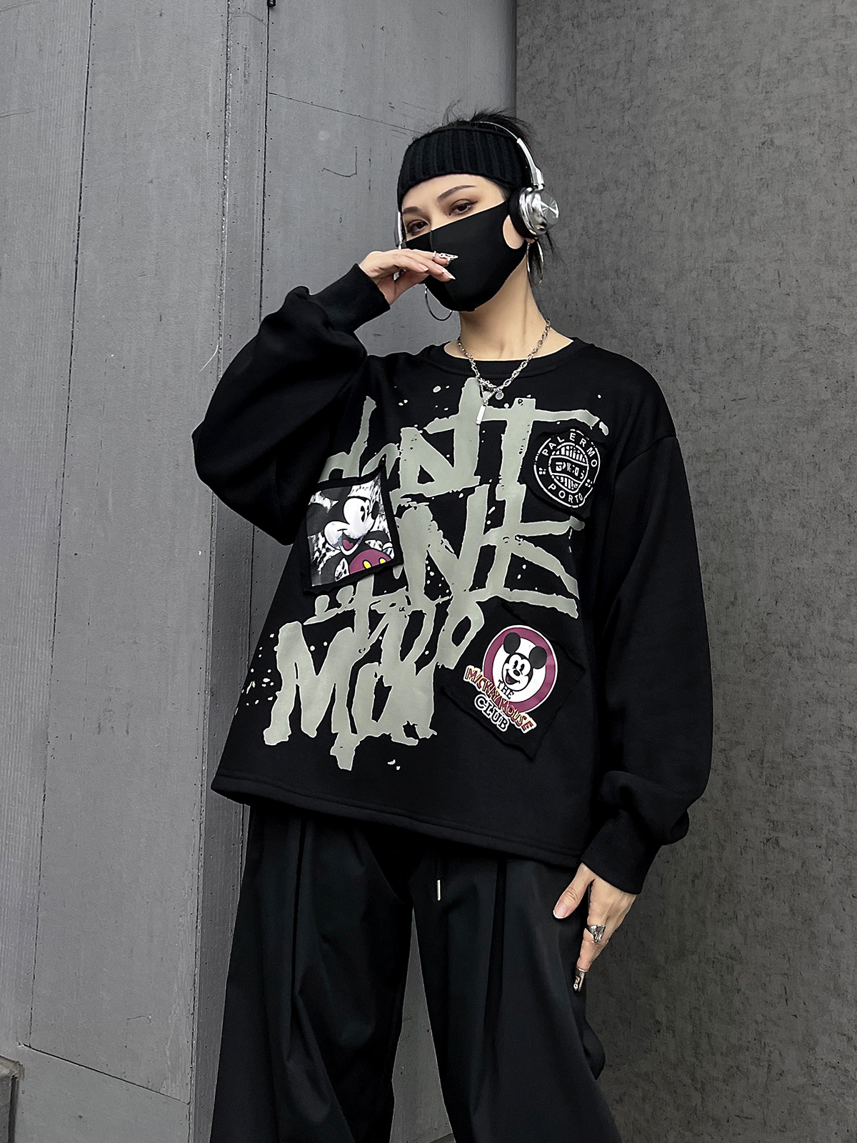 Streetwear Brand Fashion - Cool Black Street Style Women's Long