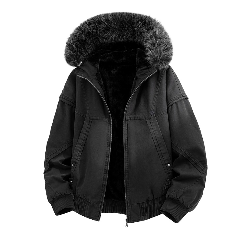 High-end Fur Collar Hooded Par - огляд і ціна Women Streetwear Brand
