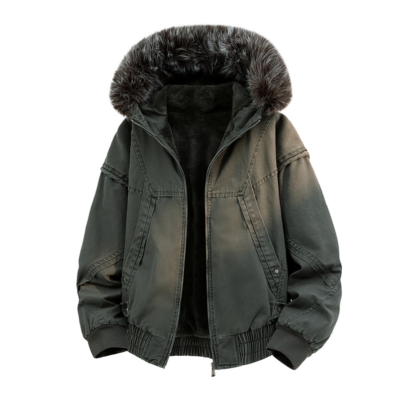 High-end Fur Collar Hooded Par - огляд і ціна Women Streetwear Brand