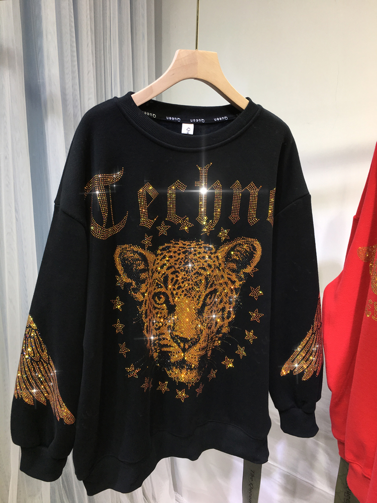 Leopard Rhinestones L-4XL Plus - огляд і ціна Streetwear Brand