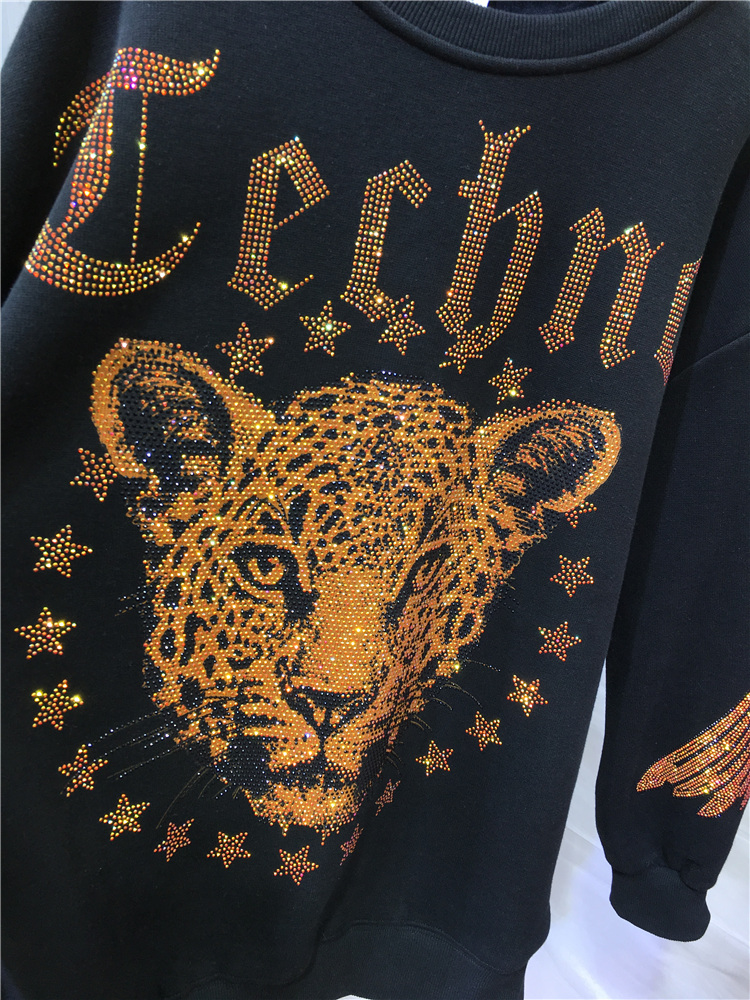 Leopard Rhinestones L-4XL Plus - огляд і ціна Streetwear Brand