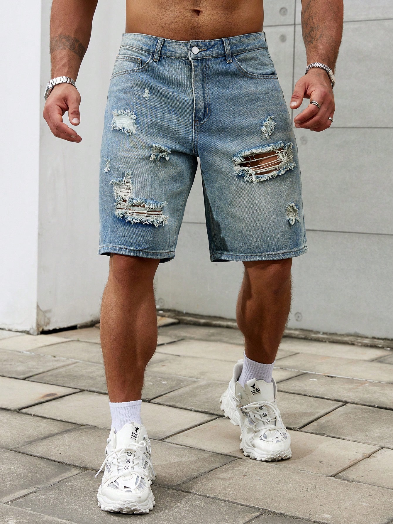 New Fashion Mens Ripped Short  - огляд і ціна Streetwear Brand Fashion